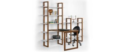 Barton: Natural beech wood | Shelves: Black